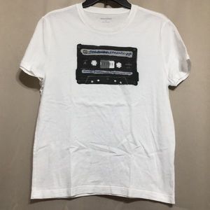 Banana Republic with old school record tape print